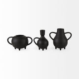 Cyrus Black Two handled Vase Decorative Object by Mercana at Eve Furniture
