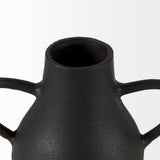 Cyrus Black Two handled Vase Decorative Object by Mercana at Eve Furniture