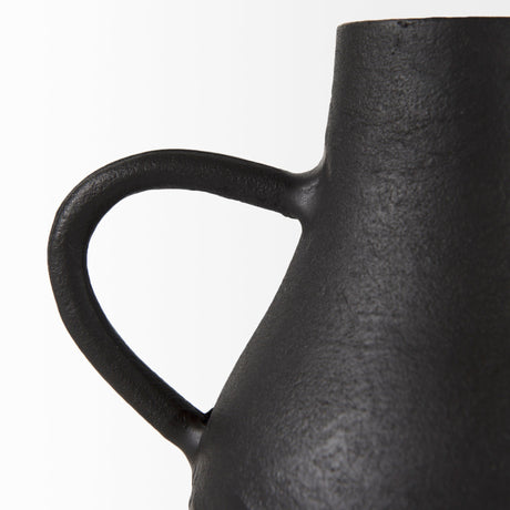 Cyrus Black Two handled Vase Decorative Object by Mercana at Eve Furniture