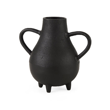 Cyrus Black Two handled Vase Decorative Object by Mercana at Eve Furniture