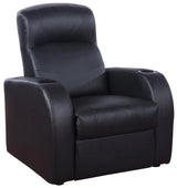 Cyrus Black Upholstered 3-Piece Reclining Living Room Set by Coaster at Eve Furniture