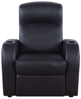 Cyrus Black Upholstered 3-Piece Reclining Living Room Set by Coaster at Eve Furniture