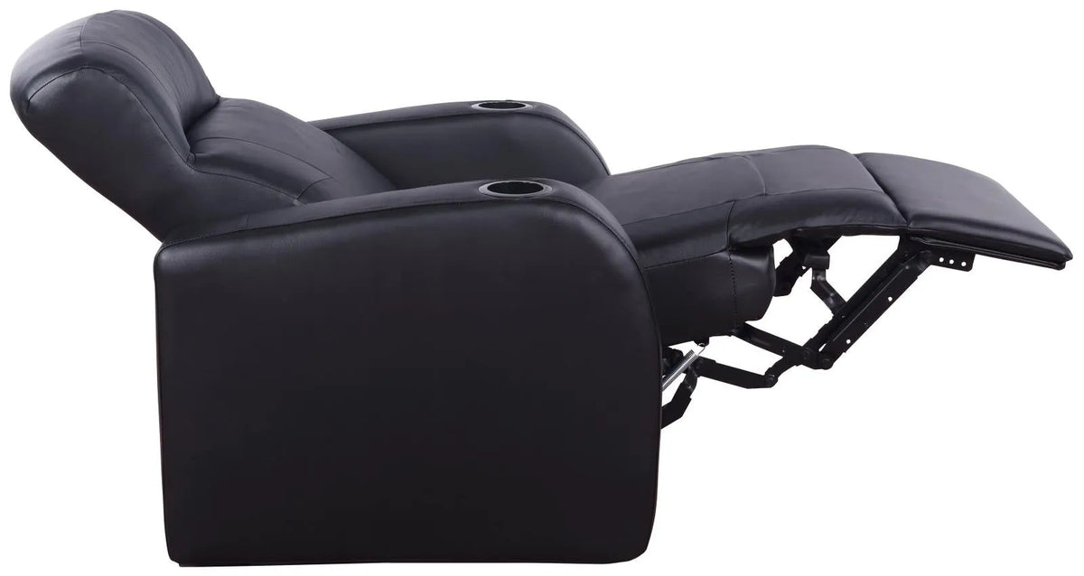 Cyrus Black Upholstered 3-Piece Reclining Living Room Set by Coaster at Eve Furniture