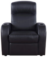 Cyrus Black Upholstered 5-Piece Reclining Living Room Set by Coaster at Eve Furniture