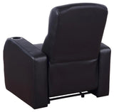 Cyrus Black Upholstered 5-Piece Reclining Living Room Set by Coaster at Eve Furniture
