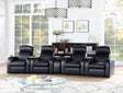 Cyrus Black Upholstered 5-Piece Reclining Living Room Set by Coaster at Eve Furniture