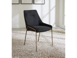 Cyrus Coal/Brushed Bronze Upholstered Dining Chair (Set of 2) by Modus Furniture at Eve Furniture