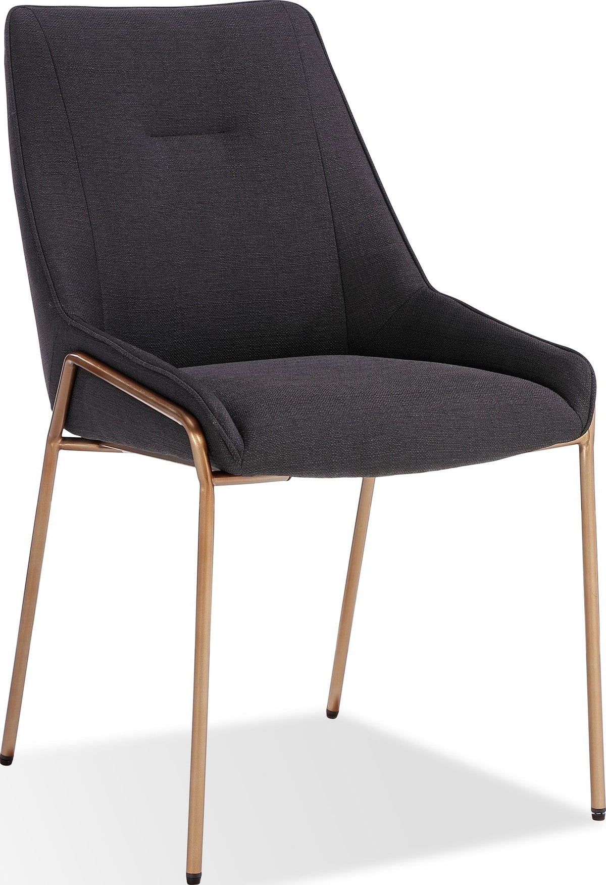 Cyrus Coal/Brushed Bronze Upholstered Dining Chair (Set of 2) by Modus Furniture at Eve Furniture