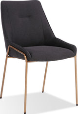 Cyrus Coal/Brushed Bronze Upholstered Dining Chair (Set of 2) by Modus Furniture at Eve Furniture