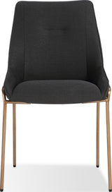 Cyrus Coal/Brushed Bronze Upholstered Dining Chair (Set of 2) by Modus Furniture at Eve Furniture