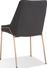 Cyrus Coal/Brushed Bronze Upholstered Dining Chair (Set of 2) by Modus Furniture at Eve Furniture