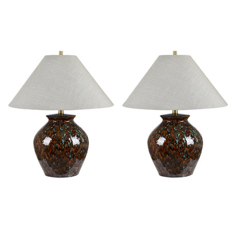 Cyrus Multi/Gold Table Lamp (Set of 2) by Crestview at Eve Furniture