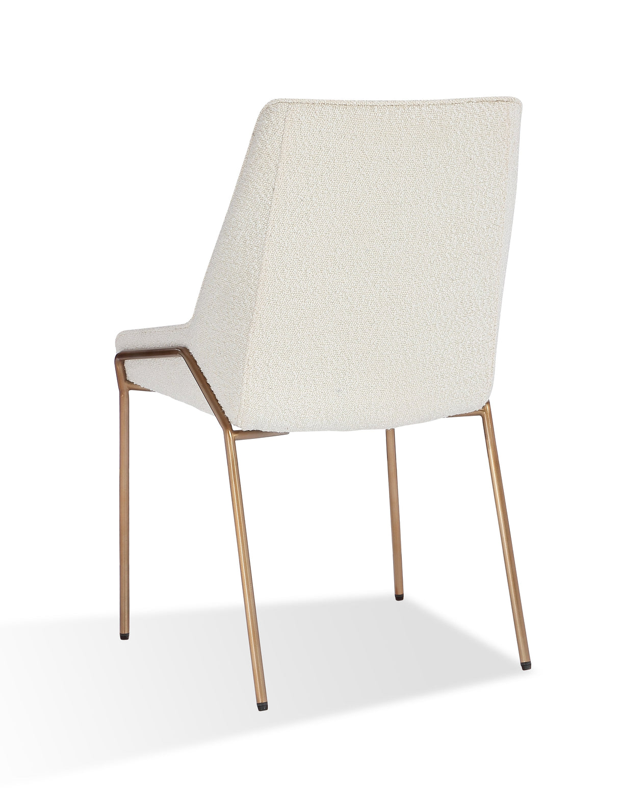 Cyrus Upholstered Dining Chair in Cottage Cheese Boucle and Brushed Bronze Metal (Set of 2) by Modus Furniture at Eve Furniture