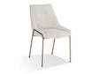 Cyrus Upholstered Dining Chair in Cottage Cheese Boucle and Brushed Bronze Metal (Set of 2) by Modus Furniture at Eve Furniture