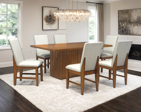 Windsor Brown 7-Piece Dining Room Set by Happy Homes at Eve Furniture