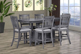 Rise Grey Counter Height Table + 6 Chair Set