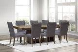 D901 Brown 9-Piece Dining Room Set