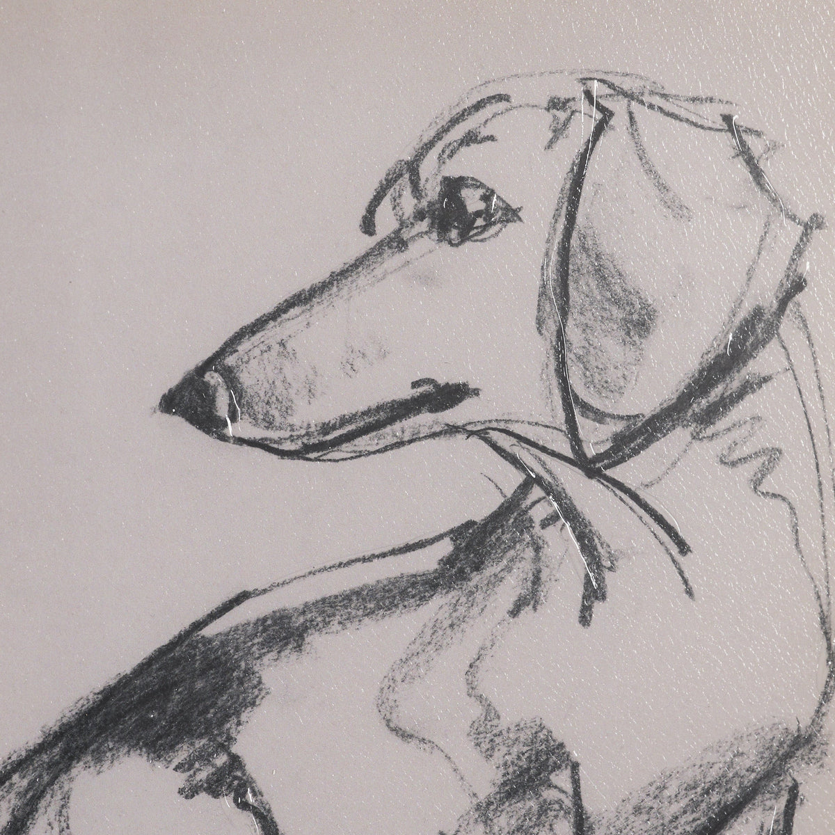 Dachshunds by Mercana Studio Hand-Embellished Framed Artwork Matted under Glass by Mercana at Eve Furniture