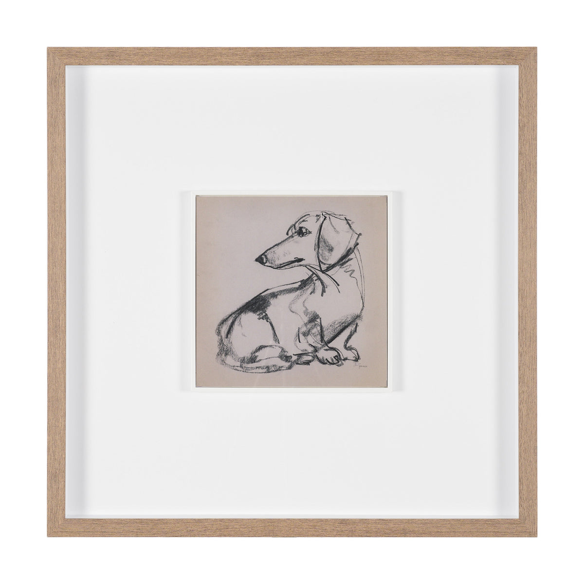 Dachshunds by Mercana Studio Hand-Embellished Framed Artwork Matted under Glass by Mercana at Eve Furniture