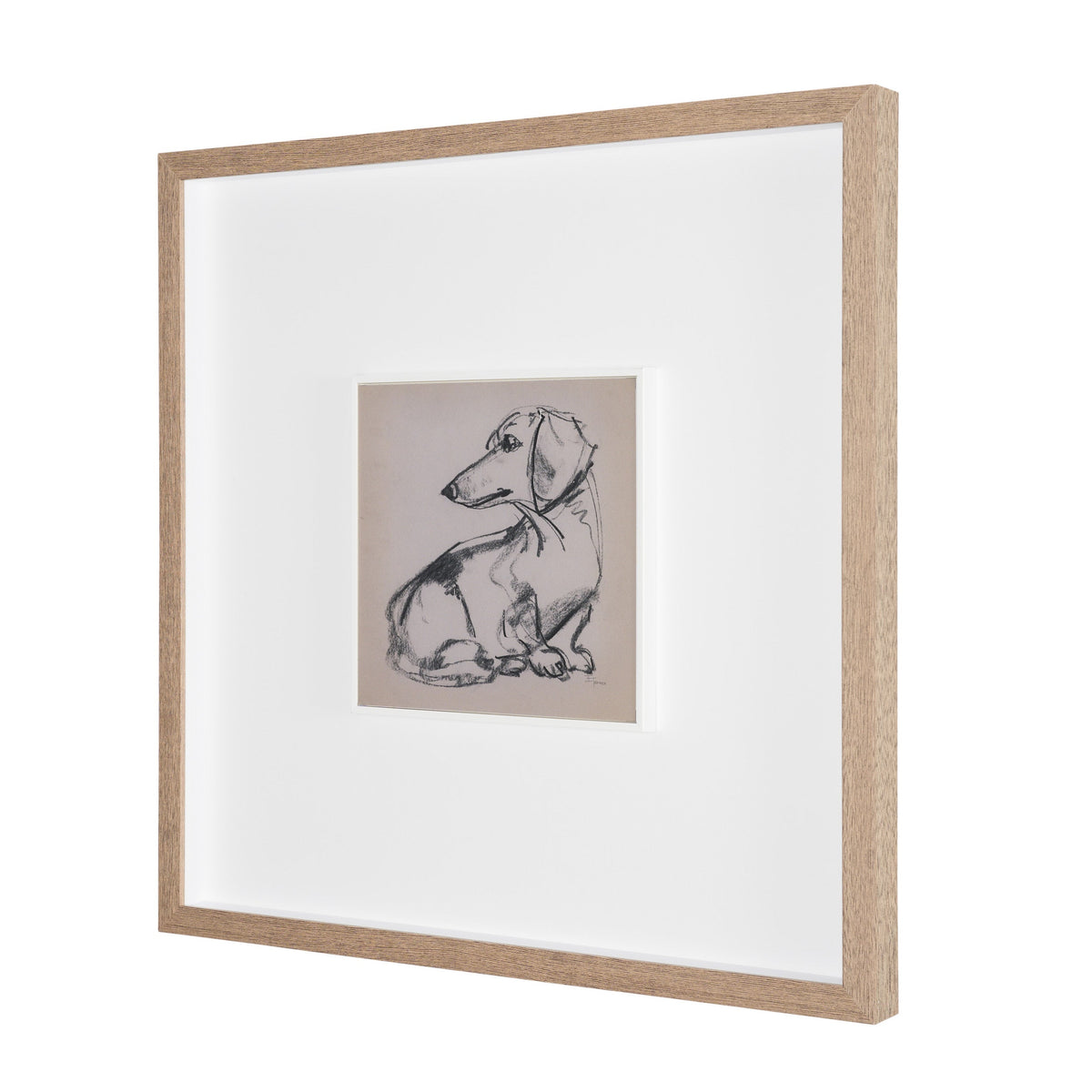 Dachshunds by Mercana Studio Hand-Embellished Framed Artwork Matted under Glass by Mercana at Eve Furniture