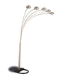 Dacre Chrome/Black 5-light Floor Lamp with Curvy Dome Shades by Coaster at Eve Furniture