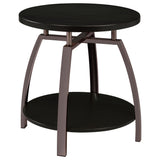 Dacre Dark Charcoal 2-Piece Round Coffee and End Table Set by Coaster at Eve Furniture