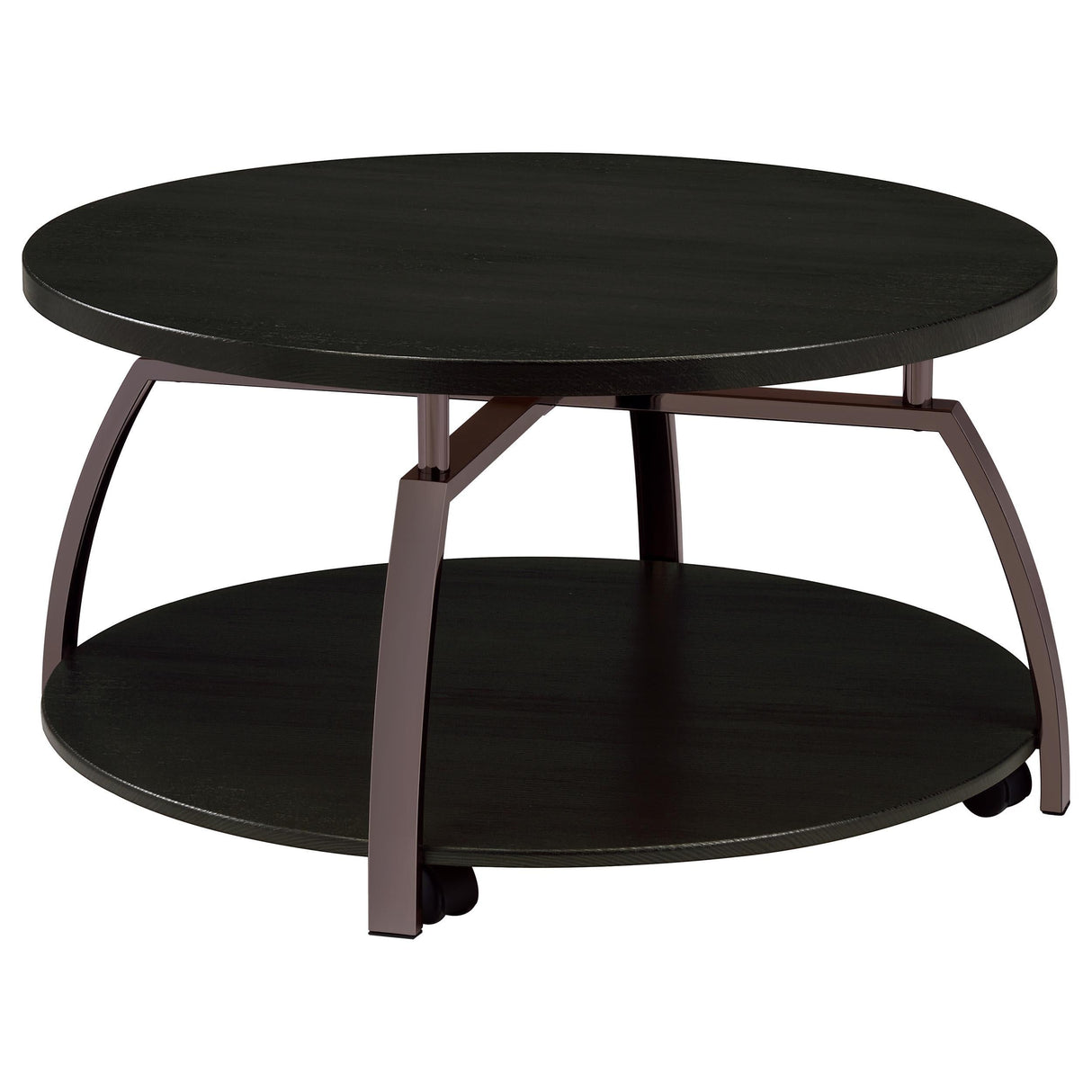 Dacre Dark Charcoal 2-Piece Round Coffee and End Table Set by Coaster at Eve Furniture