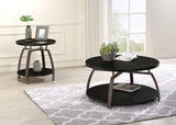 Dacre Dark Charcoal 2-Piece Round Coffee and End Table Set by Coaster at Eve Furniture