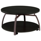 Dacre Dark Charcoal 3-Piece Round Coffee and End Table Set by Coaster at Eve Furniture