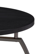 Dacre Dark Gray/Black Nickel Round Coffee Table by Coaster at Eve Furniture