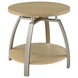 Dacre Greige 2-piece Round Coffee and End Table Set by Coaster at Eve Furniture