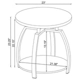 Dacre Greige 2-piece Round Coffee and End Table Set by Coaster at Eve Furniture