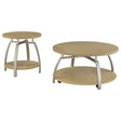 Dacre Greige 2-piece Round Coffee and End Table Set by Coaster at Eve Furniture