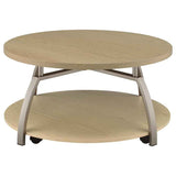 Dacre Greige 3-piece Round Coffee and End Table Set by Coaster at Eve Furniture