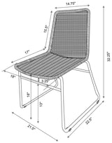 Dacy Brown/Sandy Black Upholstered Dining Chairs, Set of 2 by Coaster at Eve Furniture