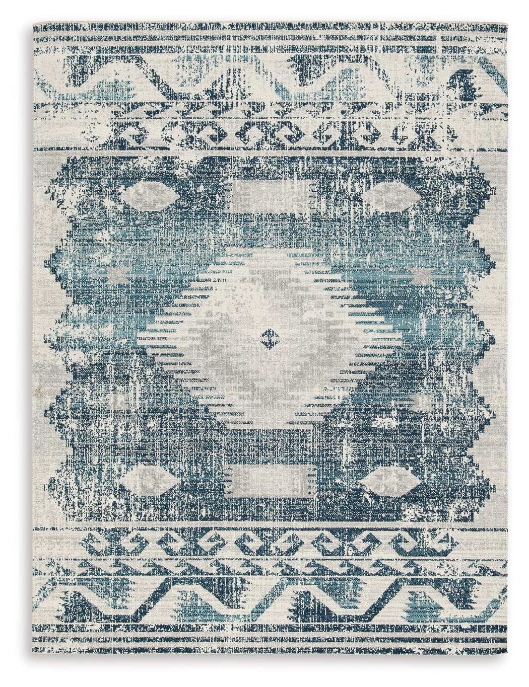 Daddridge Blue/Gray/Ivory 5' x 7' Rug by Ashley at Eve Furniture