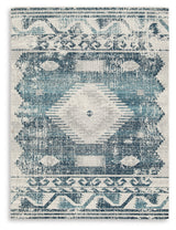 Daddridge Blue/Gray/Ivory 5' x 7' Rug by Ashley at Eve Furniture