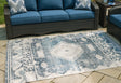 Daddridge Blue/Gray/Ivory 5' x 7' Rug by Ashley at Eve Furniture