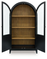 Dagandale Black/Natural Accent Cabinet by Ashley at Eve Furniture