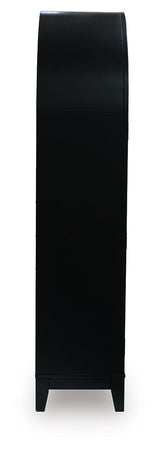 Dagandale Black/Natural Accent Cabinet by Ashley at Eve Furniture