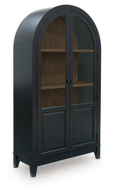Dagandale Black/Natural Accent Cabinet by Ashley at Eve Furniture