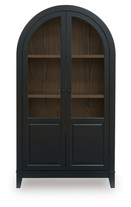 Dagandale Black/Natural Accent Cabinet by Ashley at Eve Furniture