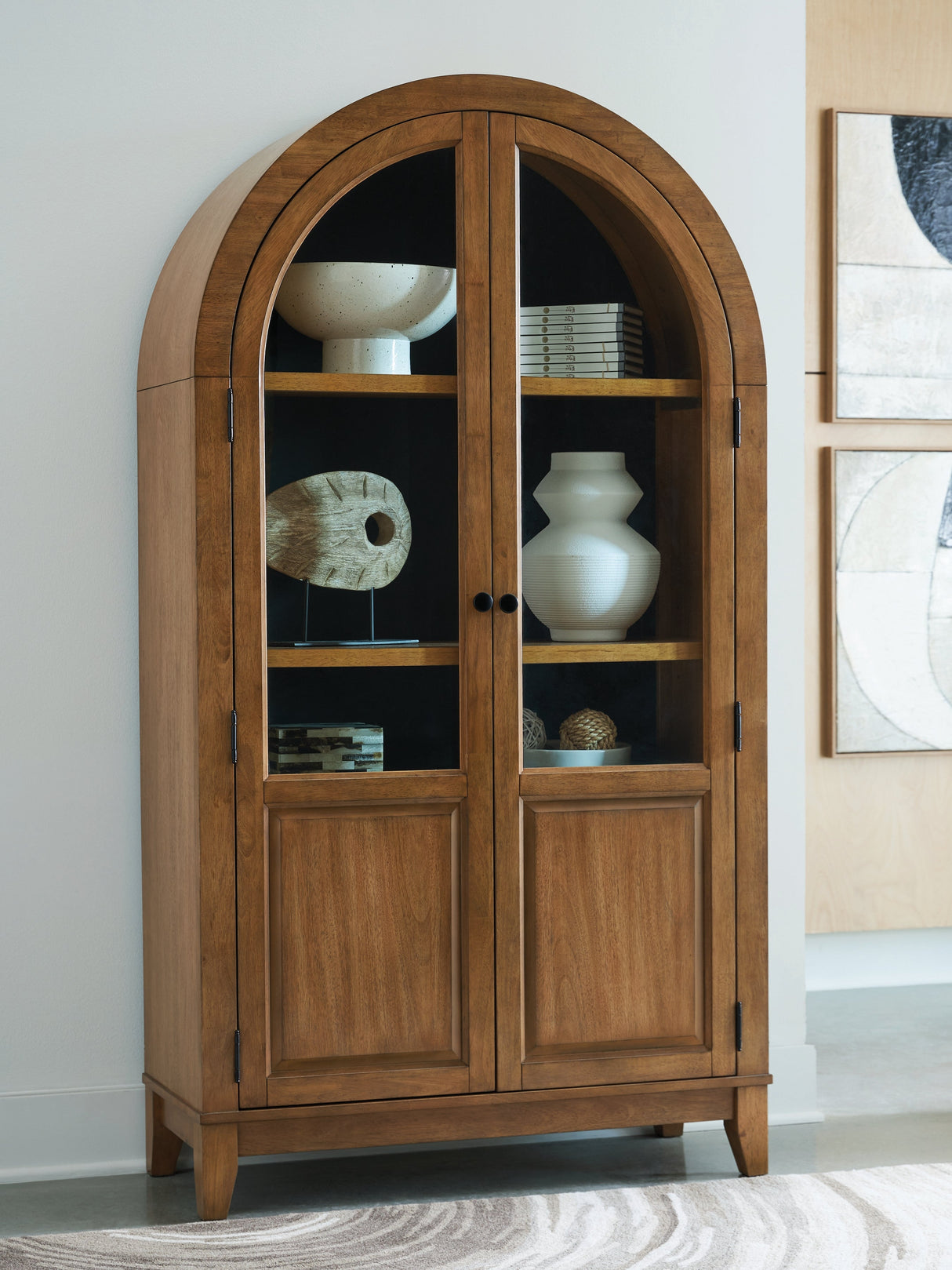 Dagandale Natural/Black Accent Cabinet by ASHLEY FURNITURE at Eve Furniture