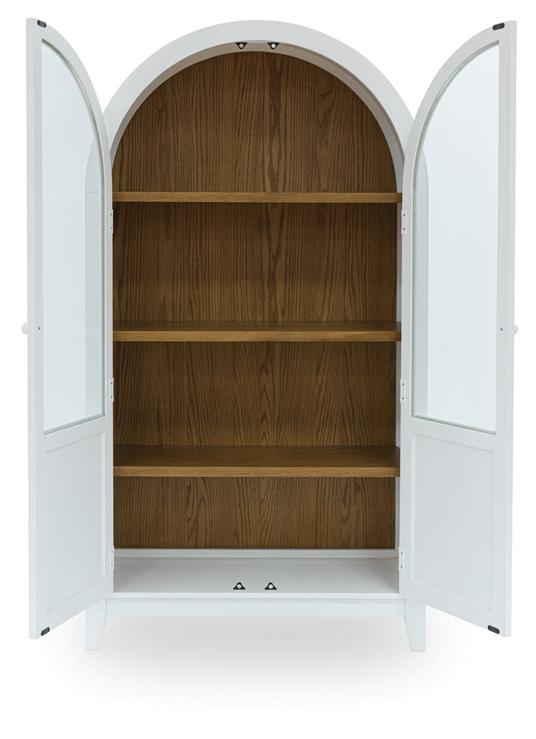 Dagandale White/Natural Accent Cabinet by Ashley at Eve Furniture