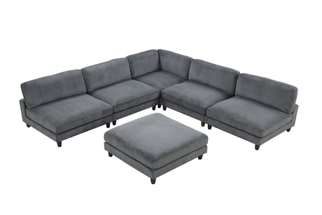Dagenham Gray Sectional [ C ] by Furniture of America at Eve Furniture