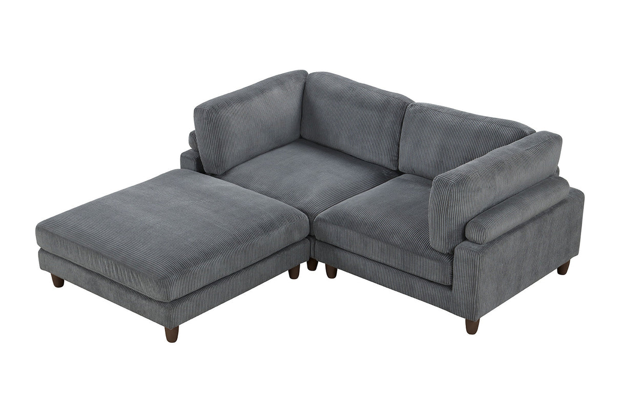 Dagenham Gray Sectional [ D ] by Furniture of America at Eve Furniture
