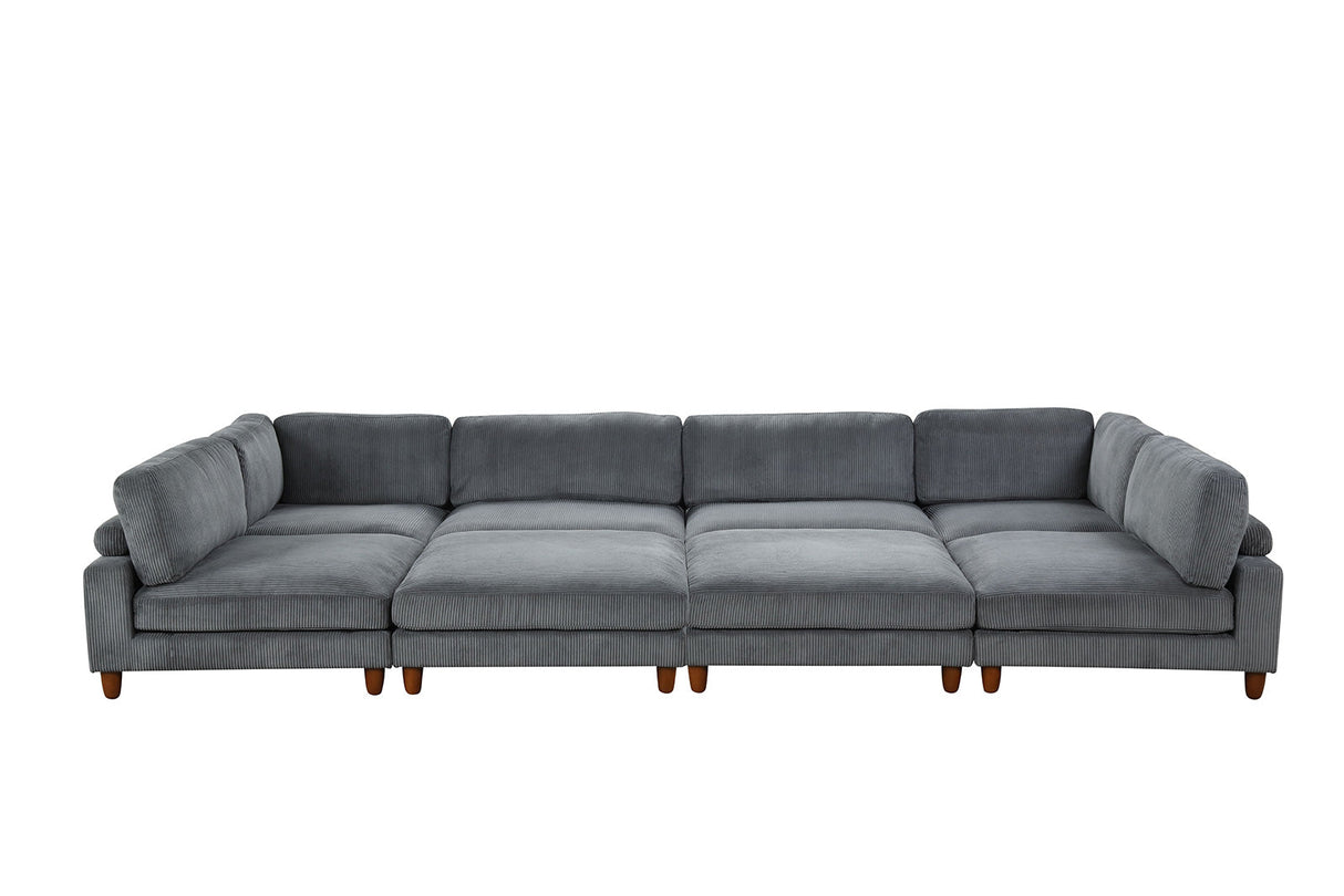 Dagenham Gray Sectional [ B ] by Furniture of America at Eve Furniture