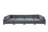 Dagenham Gray Sectional [ B ] by Furniture of America at Eve Furniture