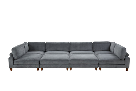 Dagenham Gray Sectional [ B ] by Furniture of America at Eve Furniture