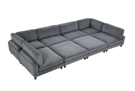 Dagenham Gray Sectional [ B ] by Furniture of America at Eve Furniture
